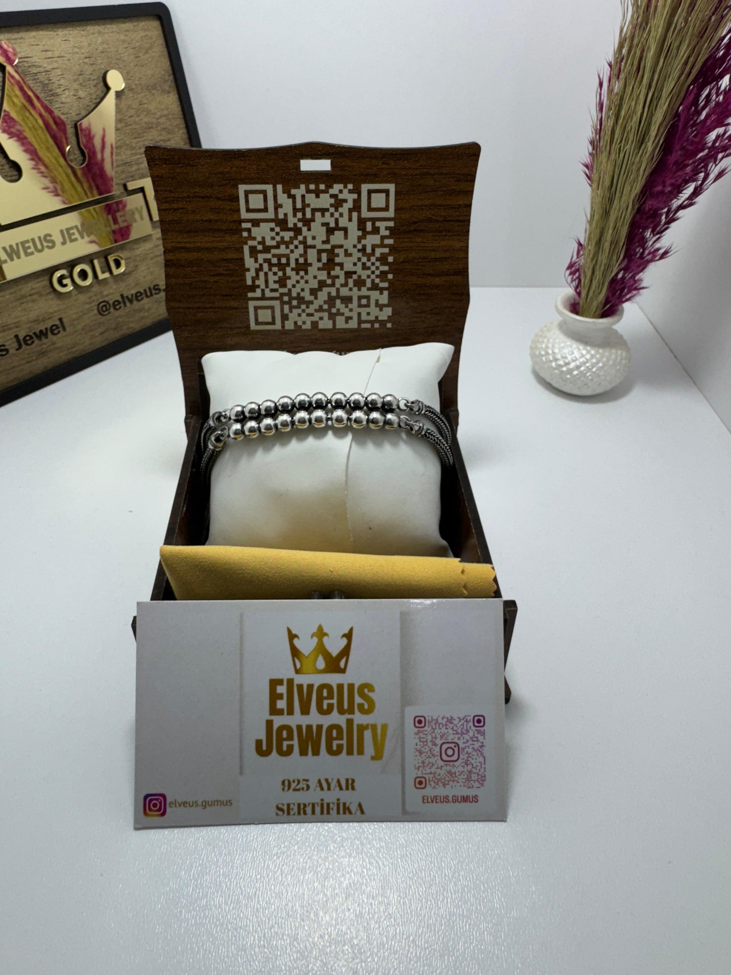 ORTA ÇİFT SIRA DORIKA 925 GÜMÜŞ ERKEK BİLEKLİK