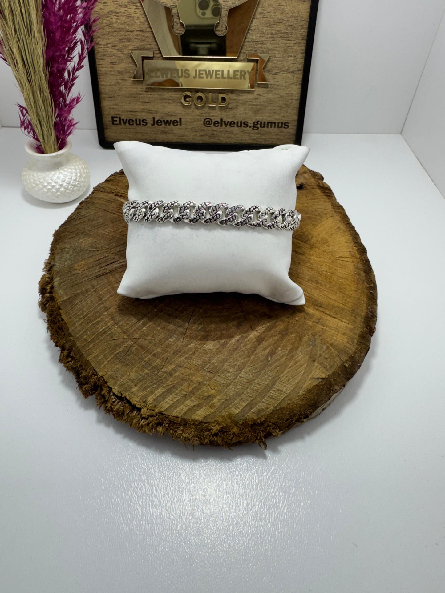 LEOPAR DESENLİ GURMET 925 AYAR GÜMÜŞ BİLEKLİK