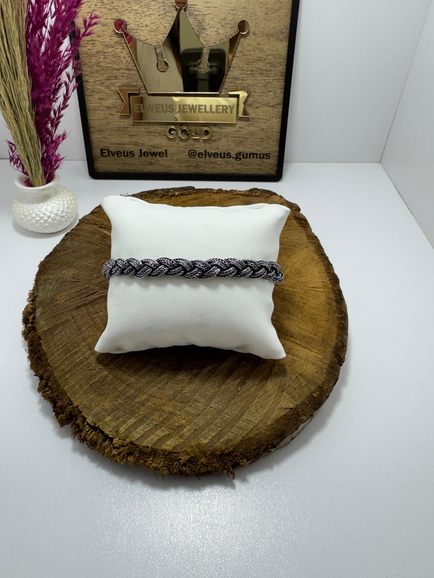 İNCE S Lİ ÖRGÜ OTANTİK 925 AYAR GÜMÜŞ BİLEKLİK