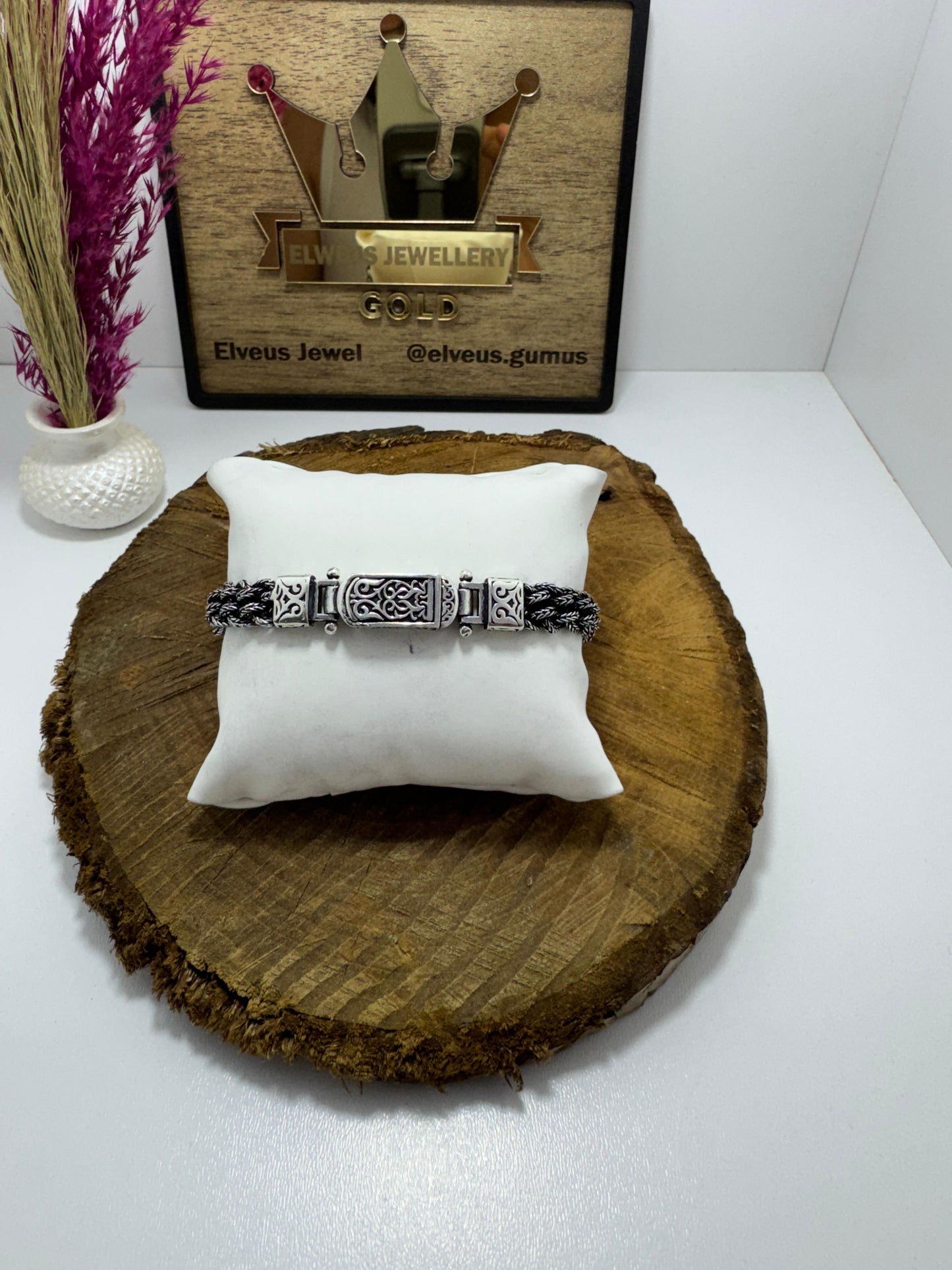 İNCE HASIR ÖRGÜ OTANTİK 925 AYAR GÜMÜŞ BİLEKLİK