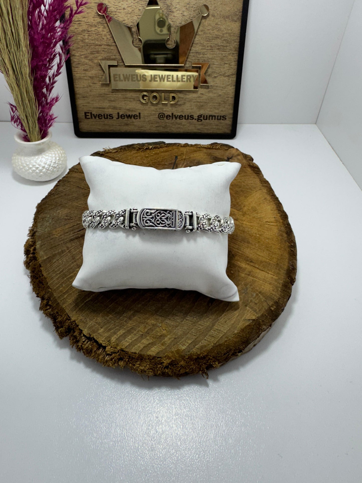 LEOPAR DESENLİ GURMET 925 AYAR GÜMÜŞ BİLEKLİK