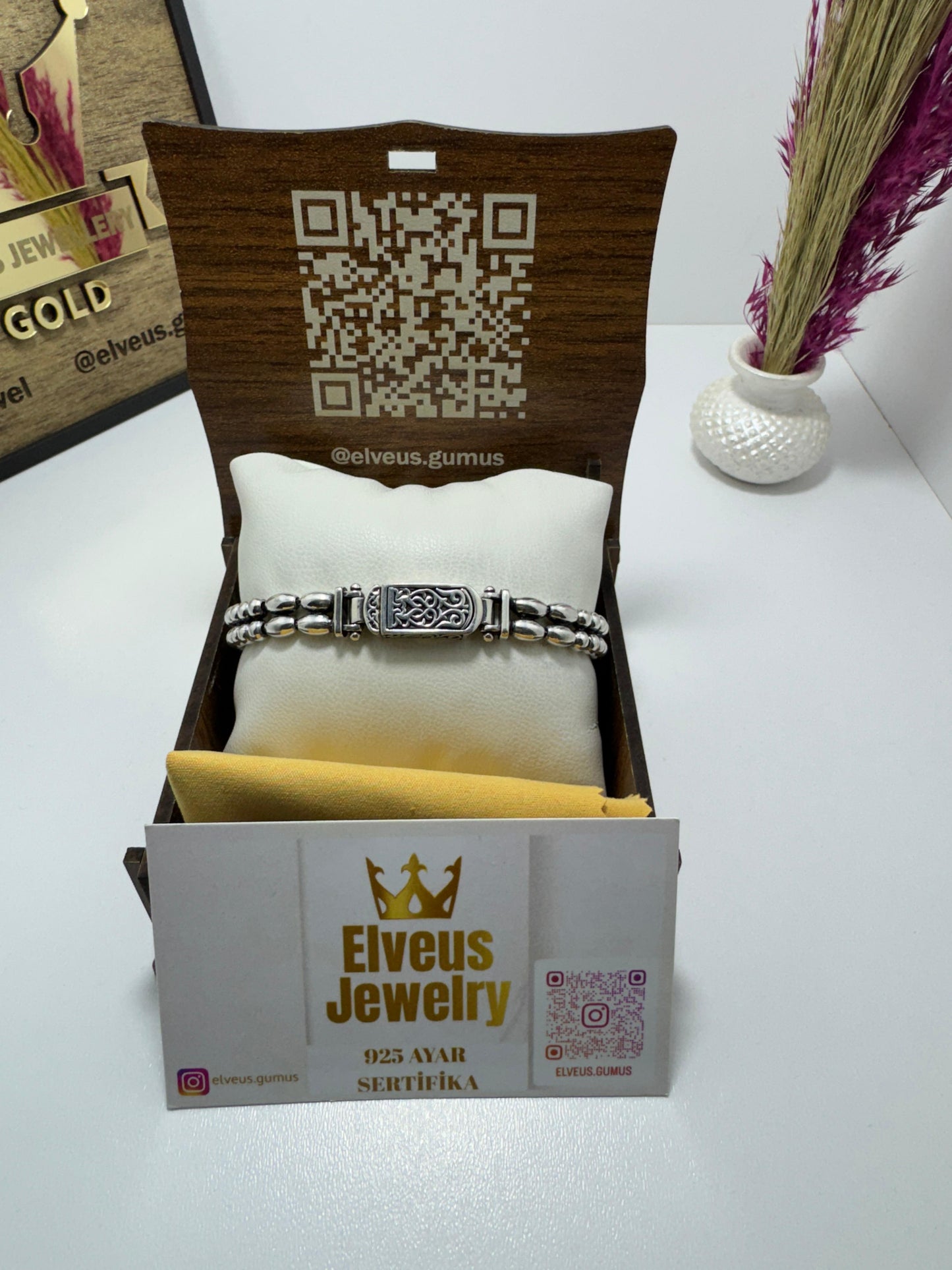 DORIKA BADEMLİ 925 AYAR GÜMÜŞ ERKEK BİLEKLİK