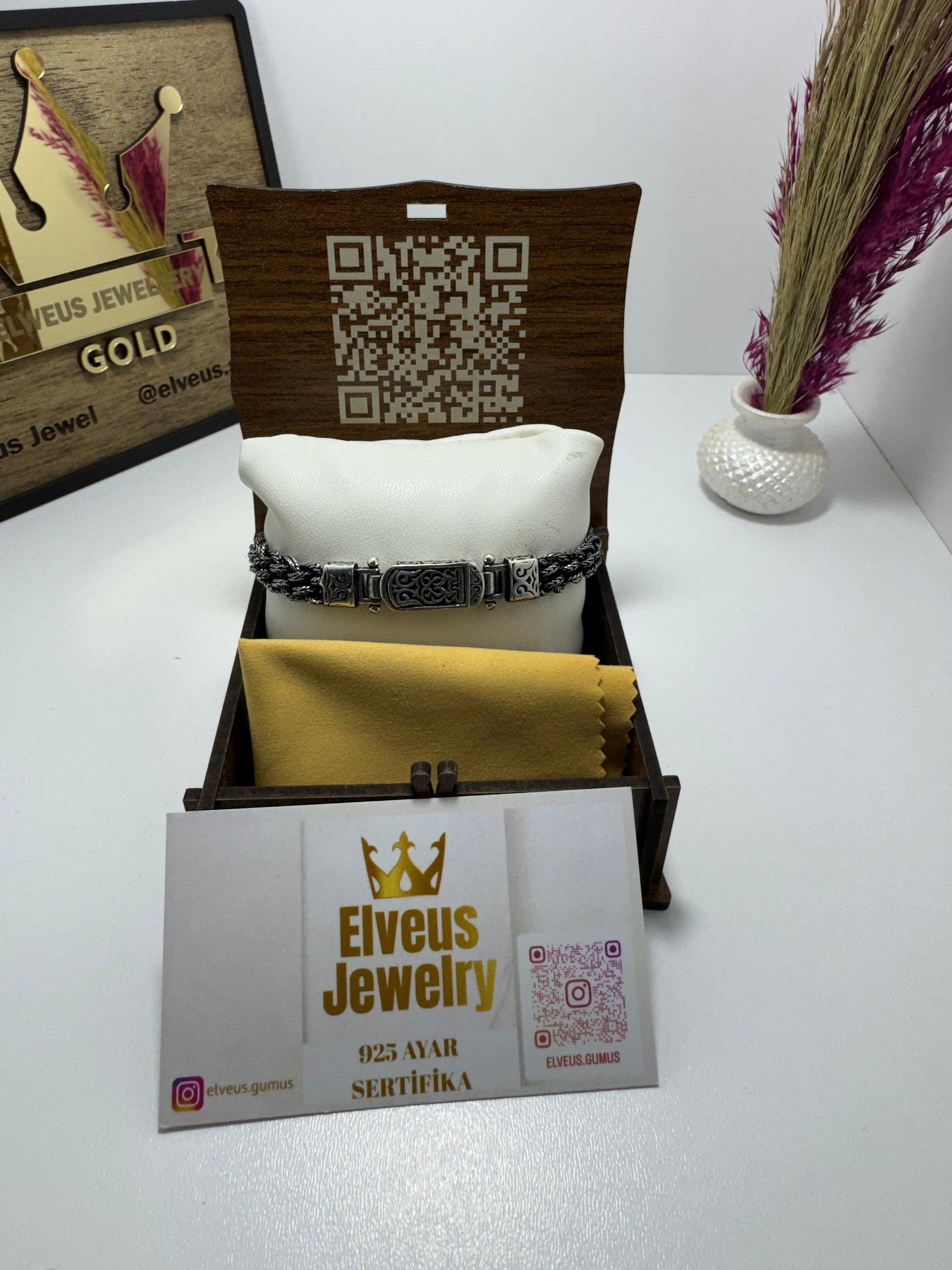 İNCE HASIR ÖRGÜ OTANTİK 925 AYAR GÜMÜŞ BİLEKLİK