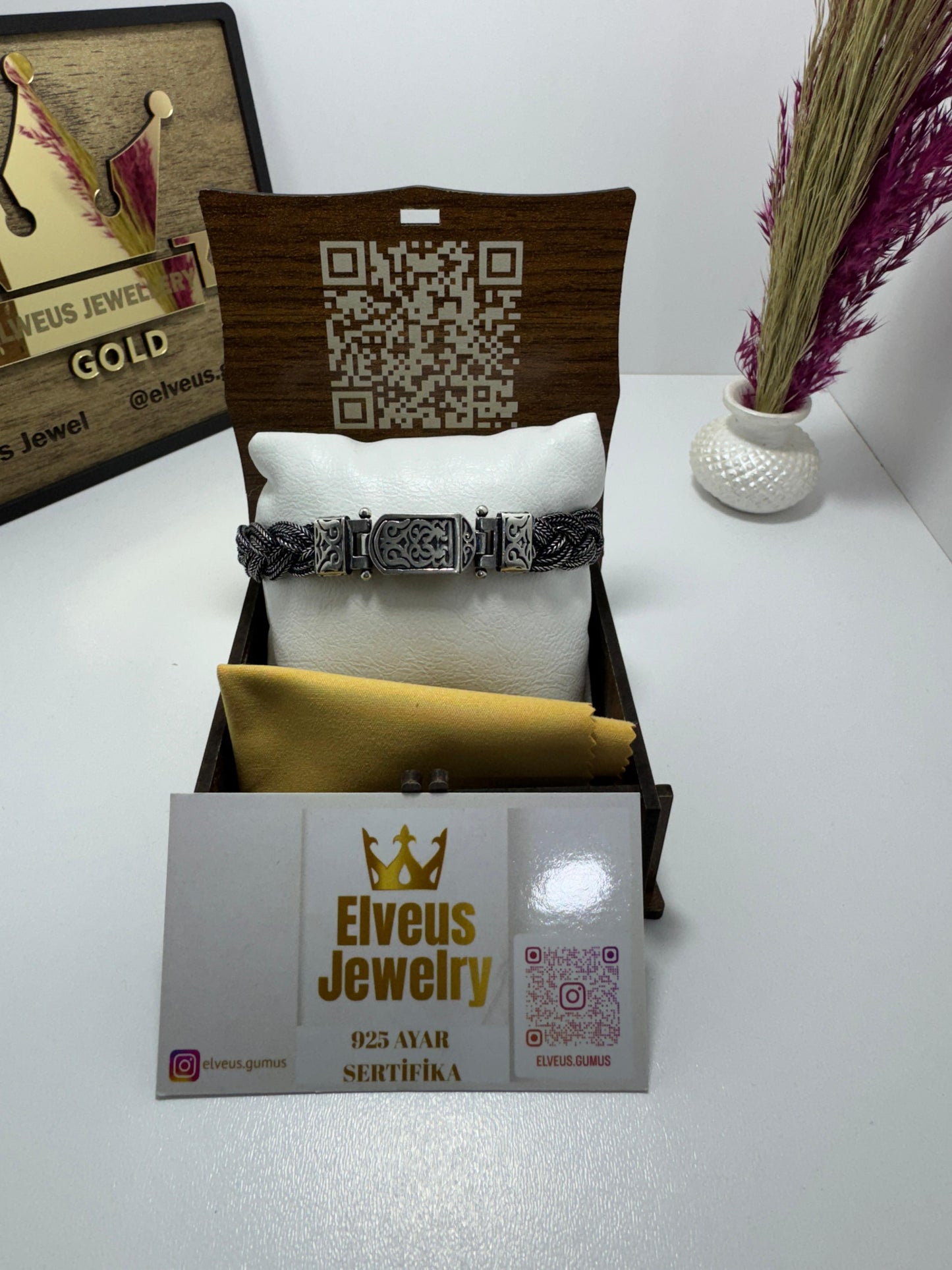 KALIN S Lİ OTANTİK ÖRGÜ 925 AYAR GÜMÜŞ BİLEKLİK