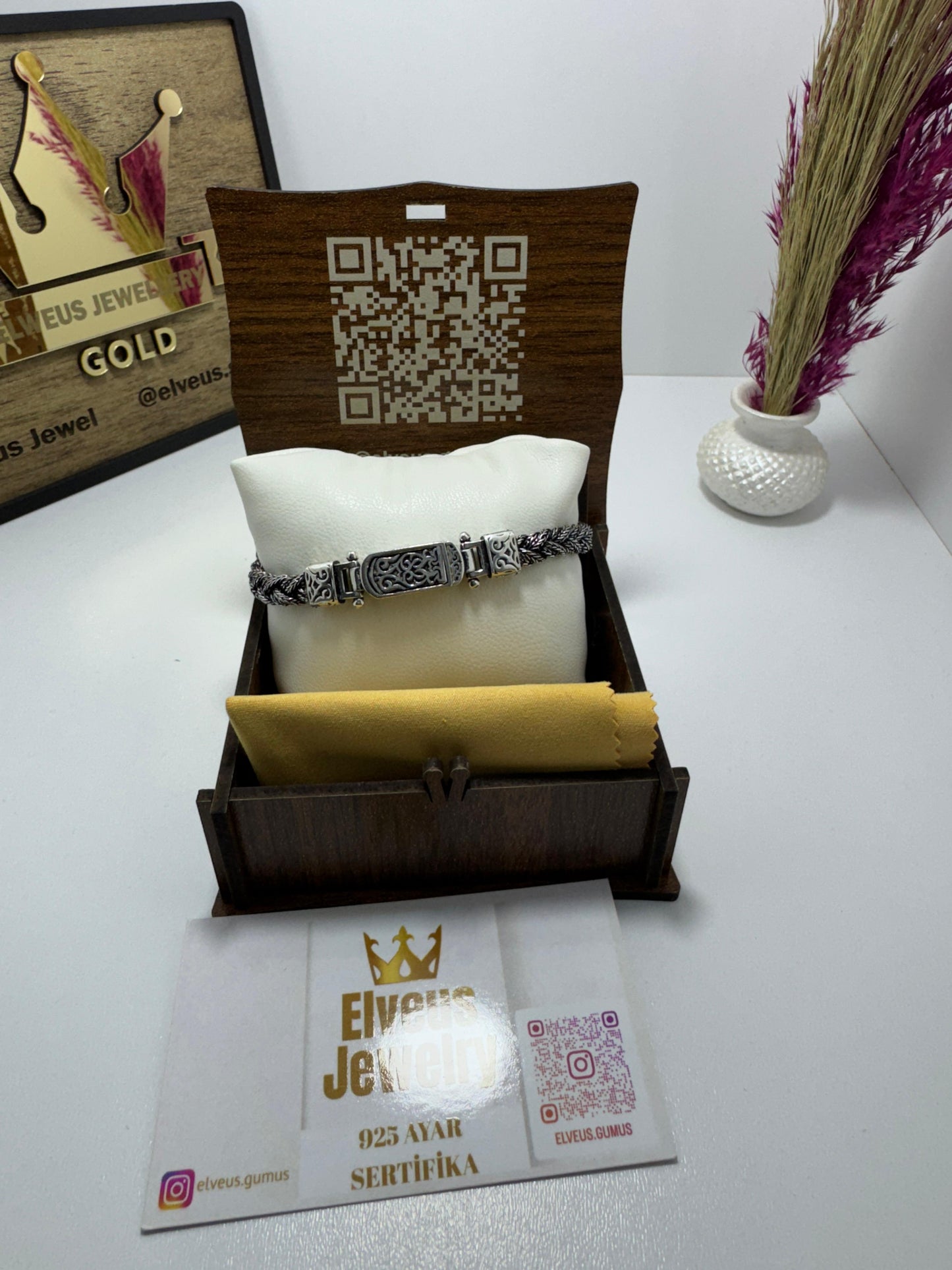 İNCE HALAT ÖRGÜ OTANTİK 925 AYAR GÜMÜŞ BİLEKLİK