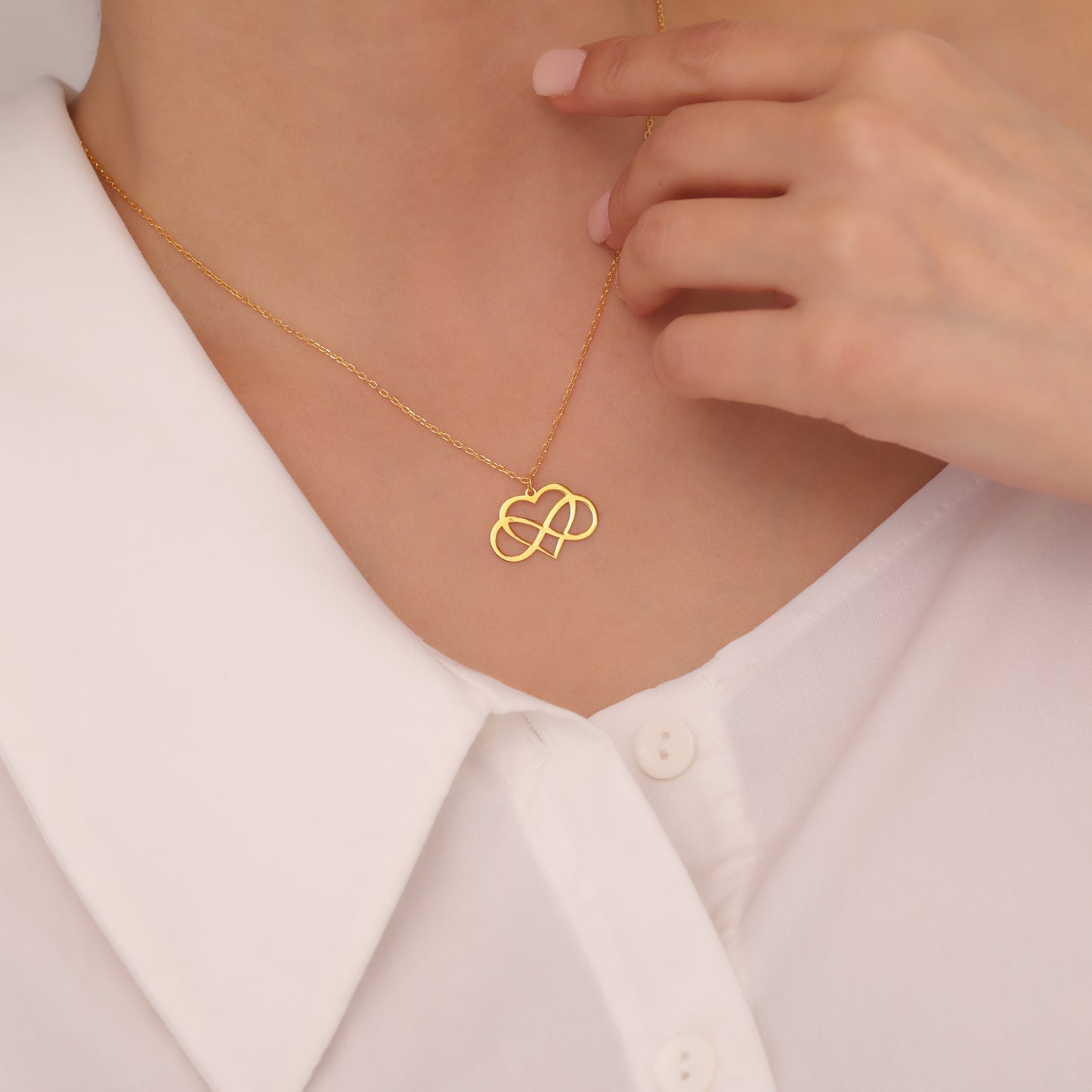 SONSUZ AŞK 925 AYAR GÜMÜŞ KOLYE