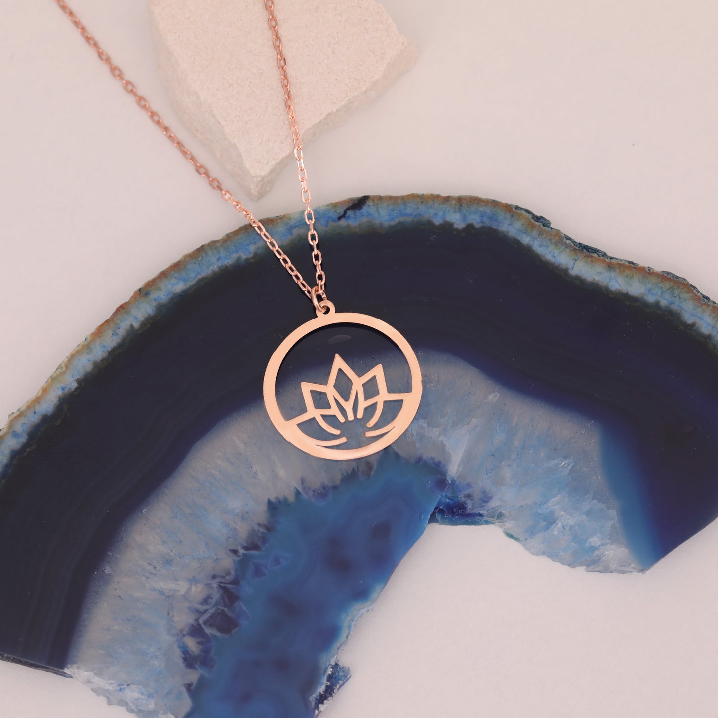 LOTUS ÇİCEĞİ 925 AYAR GÜMÜŞ KOLYE