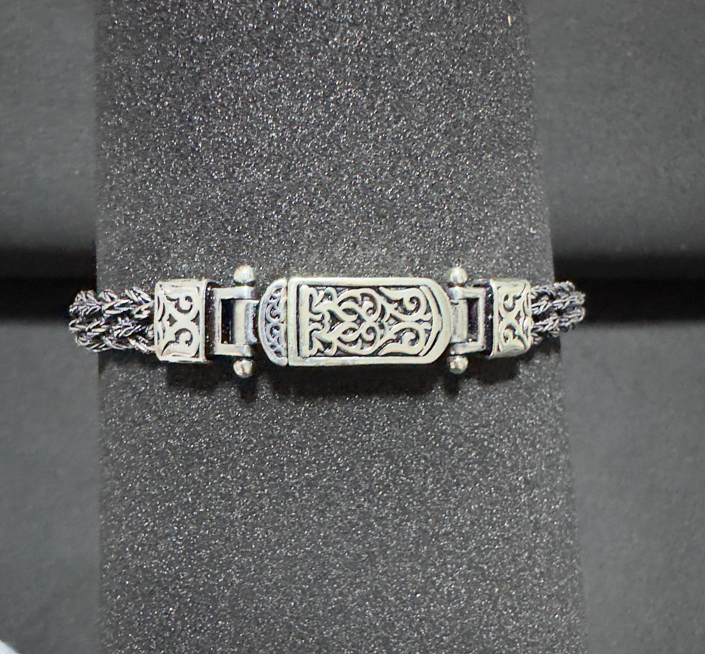 İNCE HASIR ÖRGÜ OTANTİK 925 AYAR GÜMÜŞ BİLEKLİK