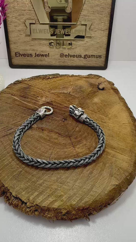 EJDERHA NEFESİ OTANTİK ÖRME 925 AYAR GÜMÜŞ BİLEKLİK